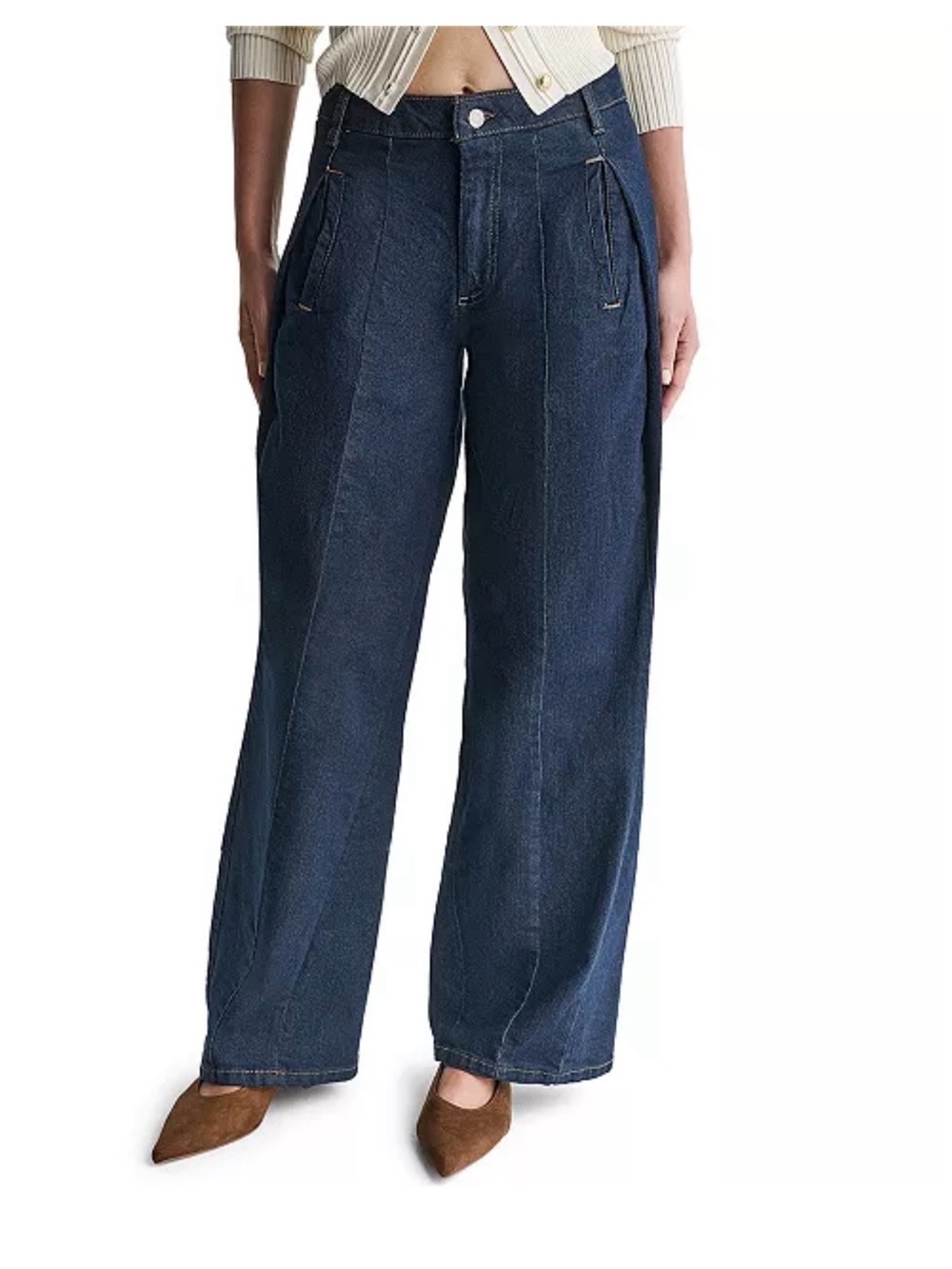 BCBG Dark Blue Wide-Leg Jeans